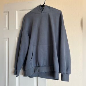 Oversized Blue Gray Hoodie